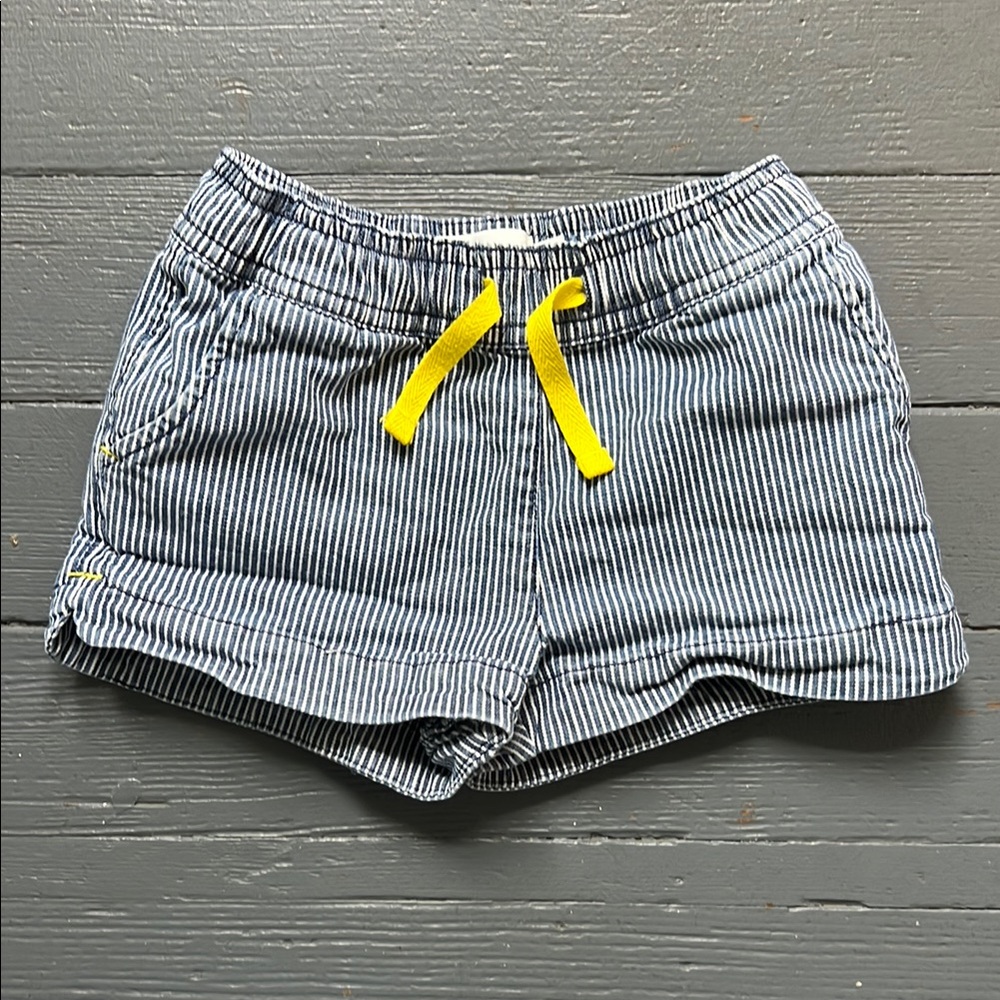 Striped Mini Boden Shorts with Yellow ties